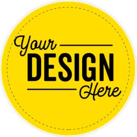 Full Color 3 in. Circle Vinyl Decal - Color: Yellow