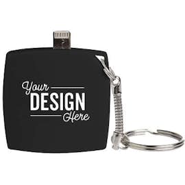 Full Color Flip Power Bank Keychain - Color: Black