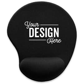 Wrist Rest Gel Mouse Pad - Color: Black