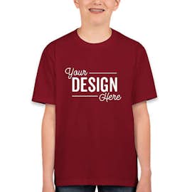 Canada - Fruit of the Loom Youth 100% Cotton T-shirt - Color: Cardinal