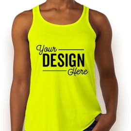 Bella + Canvas Women's Flowy Racerback Tank - Color: Neon Yellow