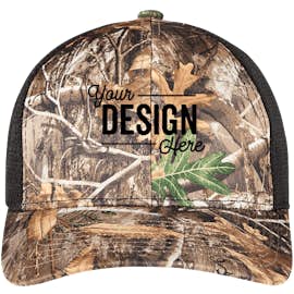 Port Authority Performance Camo Trucker Hat - Color: Realtree Edge/ Black