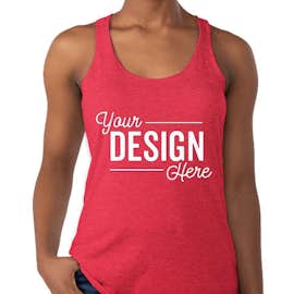 Next Level Women's Tri-Blend Racerback Tank - Color: Vintage Shocking Pink