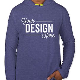 Canada - Anvil Hooded Long Sleeve T-shirt - Color: Heather Blue