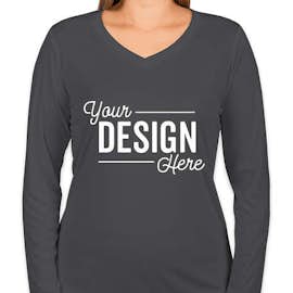 Sport-Tek Women's Competitor Long Sleeve V-Neck Performance Shirt - Color: Iron Grey