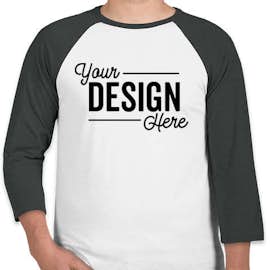 Canada - Bella + Canvas Lightweight Raglan T-shirt - Color: White / Asphalt