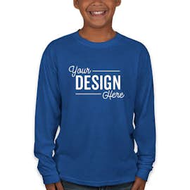 Jerzees Youth 50/50 Long Sleeve T-shirt - Color: Royal