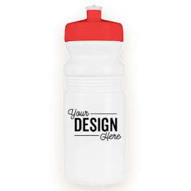 20 oz. Bike Water Bottle - Color: White / Red