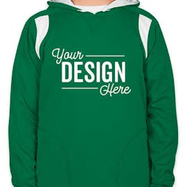 Team 365 Contrast Performance Pullover Hoodie - Color: Sport Kelly / White