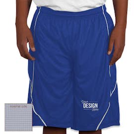 Sport-Tek Youth Micro-Mesh Reversible Contrast Shorts - Color: True Royal / White