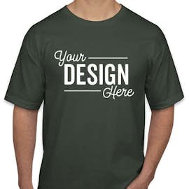 Bayside USA-Made 100% Cotton T-shirt - Color: Olive Green