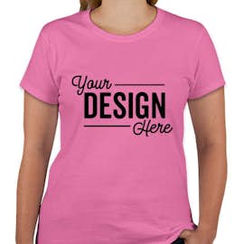 Canada - Gildan Women's 100% Cotton T-shirt - Color: Azalea