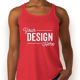 Bella + Canvas Women's Flowy Racerback Tank - Color: Red