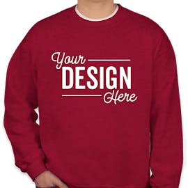 Gildan Midweight 50/50 Crewneck Sweatshirt - Color: Antique Cherry Red
