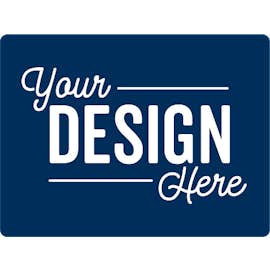 Full Color 4 in. x 3 in. Round Corner Rectangle Vinyl Decal - Color: Navy