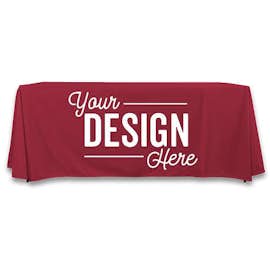 Full Color 6' Throw Tablecloth - Color: Maroon