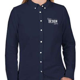 Tommy Hilfiger Women's New England Solid Oxford Shirt - Color: Navy