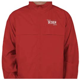 Ultra Club Full Zip Hooded Packable Jacket - Color: Red