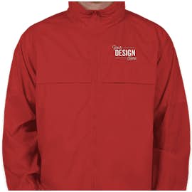 Ultra Club Full Zip Hooded Packable Jacket - Color: Red