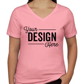Canada - Bella + Canvas Women's V-Neck T-shirt - Color: Pink