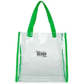Clear Game Day Tote - Color: Clear / Green