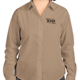 Port Authority Women's Long Sleeve Easy Care Shirt - Color: Stone