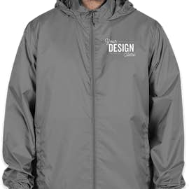 Elevate Darien Packable Lightweight Hooded Full-Zip Windbreaker - Color: Steel Grey