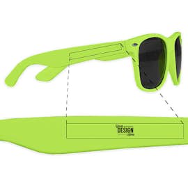 Matte Malibu Sunglasses - Color: Lime Green