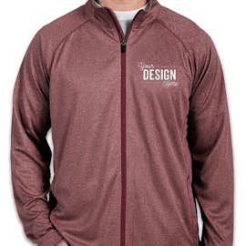 Devon & Jones Heather Performance Full Zip - Color: Burgundy Heather