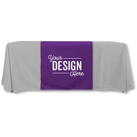 Full Color 7.5' Table Runner - Color: Team Purple