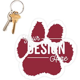 5.5 in. x 5.5 in. Paw Print Car Magnet - Color: Maroon / White