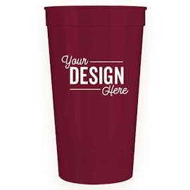 32 oz. Plastic Stadium Cup - Color: Maroon