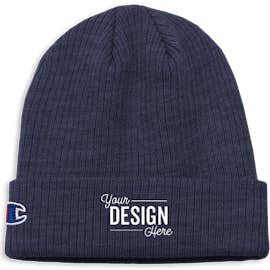 Champion Ribbed Knit Beanie - Color: Heather Navy
