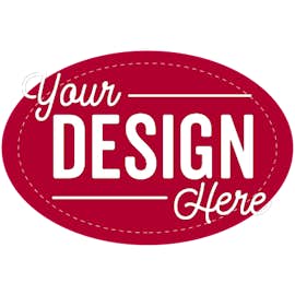 Full Color 3 in. x 2 in. Oval Vinyl Decal - Color: Cardinal