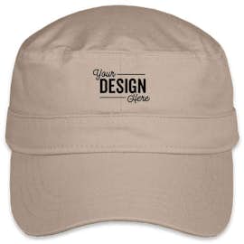 Valucap Bio-Washed Military Hat - Color: Khaki