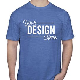 American Apparel USA-Made 50/50 T-shirt - Color: Heather Lake Blue