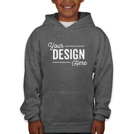 Hanes Youth EcoSmart 50/50 Pullover Hoodie - Color: Charcoal Heather