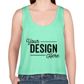 Bella + Canvas Women's Flowy Crop Tank - Color: Mint