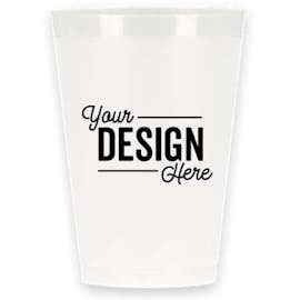 12 oz. Frosted Plastic Stadium Cup - Color: Trans Clear