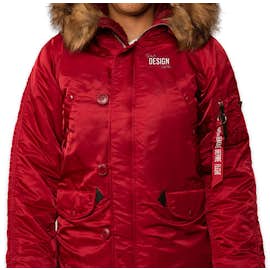 Alpha Industries Women's N-3B Parka - Color: Commander Red