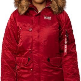 Alpha Industries Women's N-3B Parka - Color: Commander Red