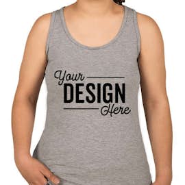 Anvil Women's Tri-Blend Racerback Tank - Color: Heather Grey