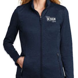Port Authority Women's Collective Striated Tech Fleece Jacket - Color: River Blue Navy Heather