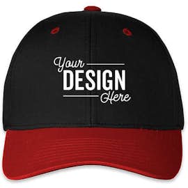 Pacific Headwear Pro-Wool Adjustable Hat - Color: Black / Red