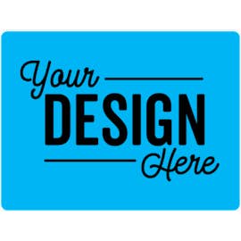 Full Color 4 in. x 3 in. Round Corner Rectangle Vinyl Decal - Color: Columbia Blue
