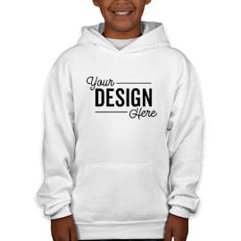 Hanes Youth EcoSmart 50/50 Pullover Hoodie - Color: White