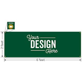 Full Color 6' x 2' Vinyl Banner - Color: Forest Green