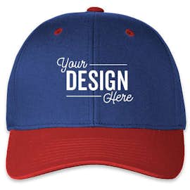 Pacific Headwear Pro-Wool Adjustable Hat - Color: Royal / Red