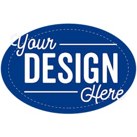 Full Color 3 in. x 2 in. Oval Vinyl Decal - Color: Royal Blue