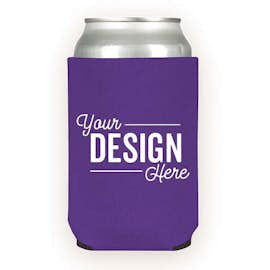 Foldable Neoprene Can Cooler - Color: Fuschia